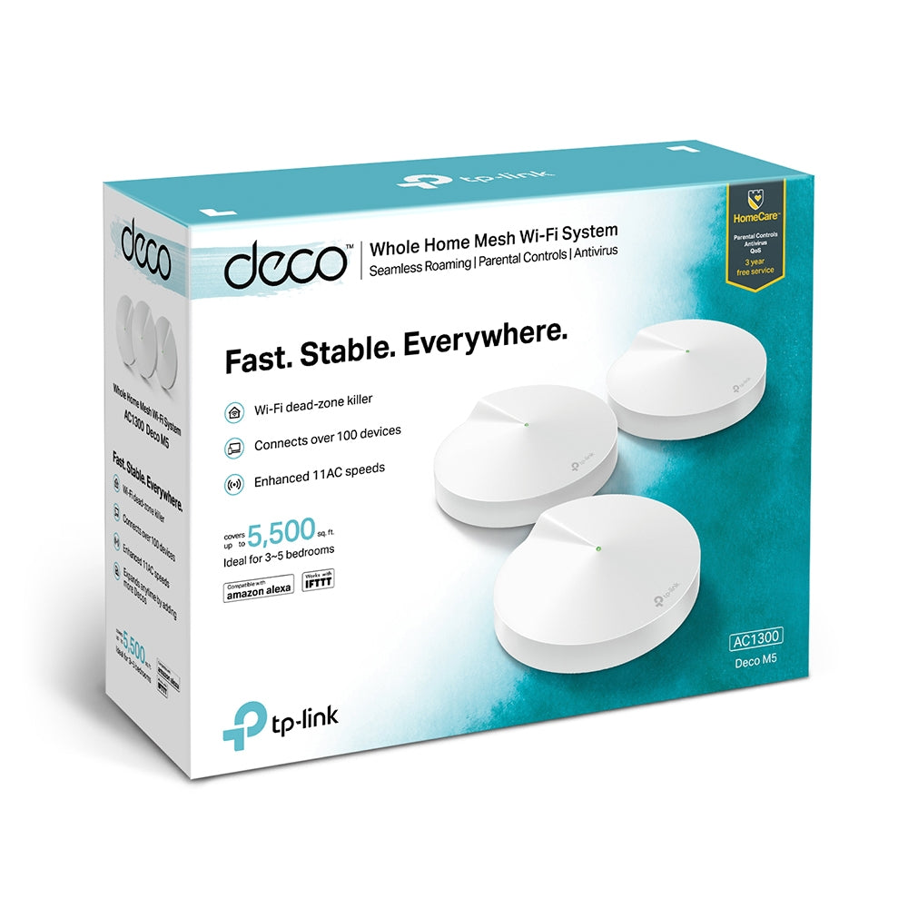 TP-Link Deco M5 AC1300 Whole Home Mesh Wi-Fi System TP-Link Deco M5 AC1300 Whole Home Mesh Wi-Fi System